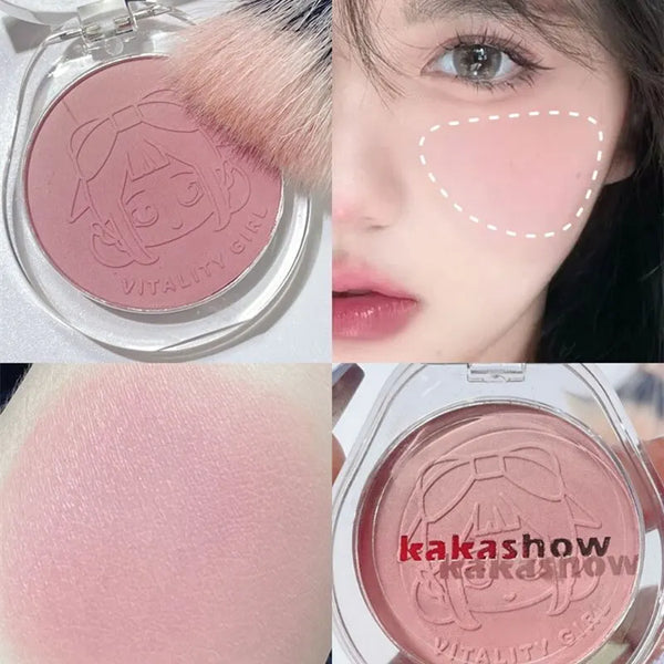Dual Gradient Blush Highlights Natural Nude Makeup Brightening