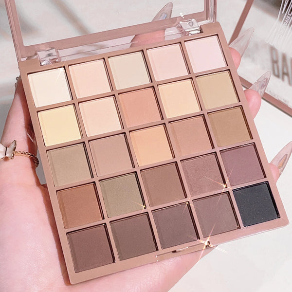 25 Color Eyeshadow Palette - Matte, Brown, Nude Shades